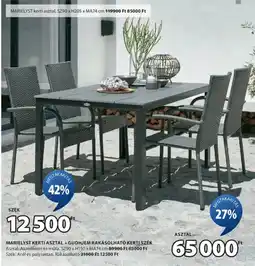 JYSK Marielyst kerti asztal + gudhjem rakásolható kerti szék ajánlat