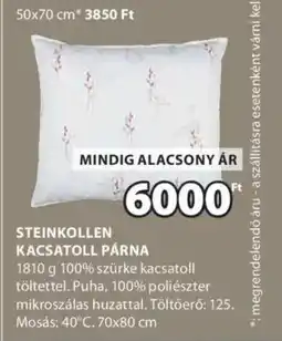JYSK Steinkollen kacsatoll párna ajánlat