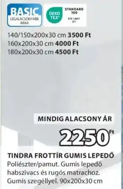 JYSK Tindra frottír gumis lepedő ajánlat