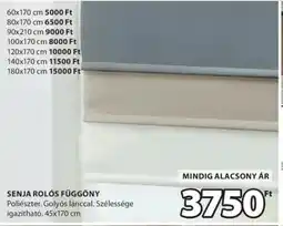 JYSK Senja rolós függöny ajánlat