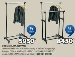 JYSK Gudme ruhaállvány ajánlat