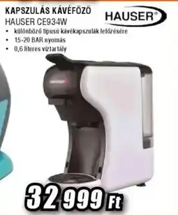 Expert Kapszulás kávéfőző hauser ce934w ajánlat