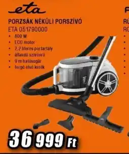 Expert Eta porzsák néküli porszívó ajánlat
