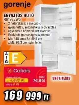Expert Gorenje egyajtós hűtő ajánlat