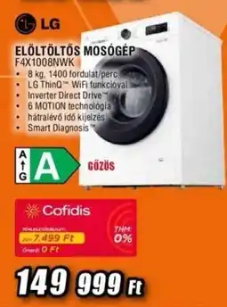 Expert Lg elöltöltős mosógép ajánlat