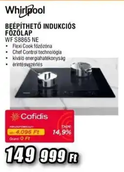 Whirlpool beépíthető indukciós főzőlap