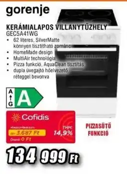 Expert Gorenje kerámialapos villanytűzhely ajánlat