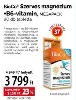 Pingvin Patika Bioco szerves magnézium +b6-vitamin ajánlat