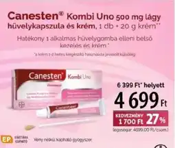 Pingvin Patika Canesten kombi uno 500 mg lágy hüvelykapszula és krém ajánlat