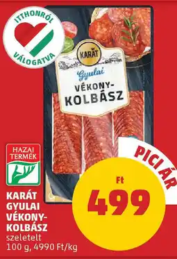 PENNY Karát gyulai vékony- kolbász ajánlat