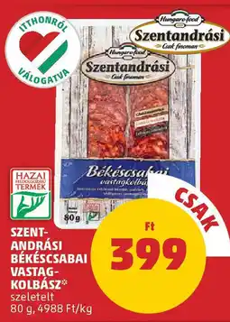 PENNY Szent- andrási békéscsabai vastag- kolbász ajánlat