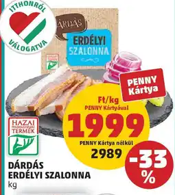 PENNY Dárdás erdélyi szalonna ajánlat