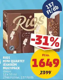 PENNY Rios mini quartet jégkrém multipack ajánlat
