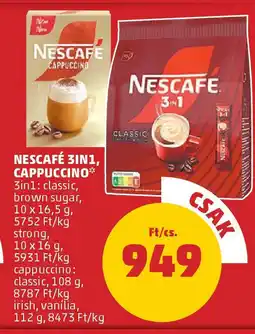 PENNY Nescafé 3in1, cappuccing ajánlat