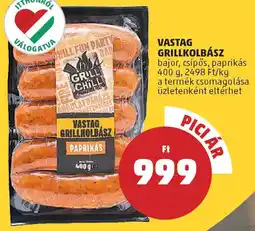 PENNY Vastag grillkolbász ajánlat
