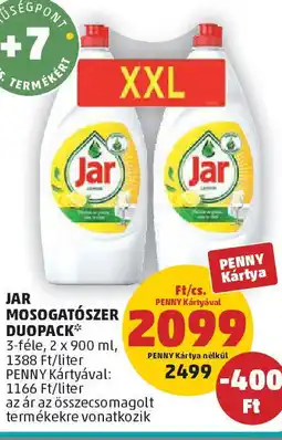 PENNY Jar mosogatószer duopack ajánlat