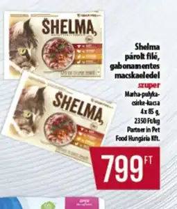 Coop Shelma párolt filé, gabonamentes macskaeledel ajánlat