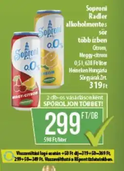 Coop Soproni Radler ajánlat
