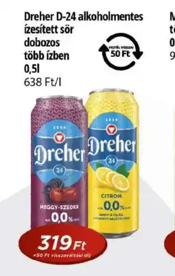 Real Dreher D-24 alkoholmentes ízesített sör ajánlat