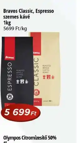 Bravos Classic, Espresso szemes kávé