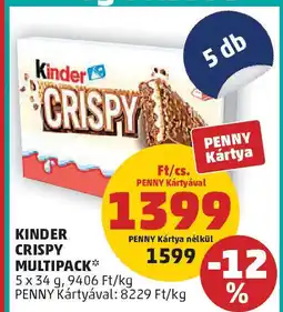 PENNY Kinder crispy multipack ajánlat