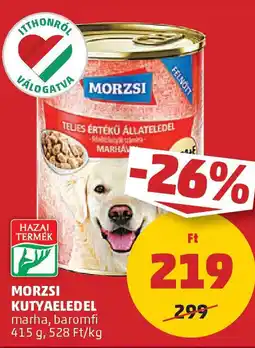 PENNY Morzsi kutyaeledel ajánlat