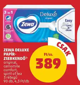 PENNY Zewa deluxe papír- zsebkendő ajánlat