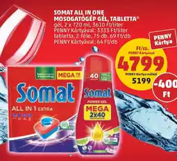 PENNY Somat all in one mosogatógép gél, tabletta ajánlat