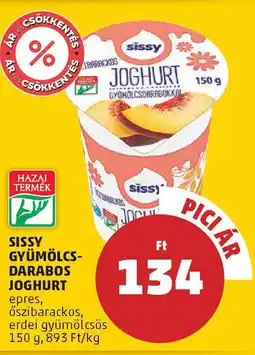 PENNY Sissy gyümölcs- darabos joghurt ajánlat