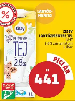 PENNY Sissy laktózmentes tej ajánlat