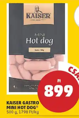 PENNY Kaiser gastro mini hot dog ajánlat
