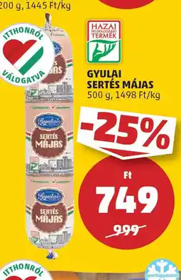 PENNY Gyulai sertés májas ajánlat