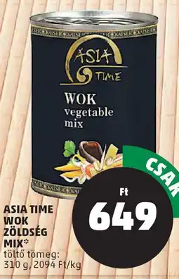 PENNY Asia time wok zöldség mix ajánlat