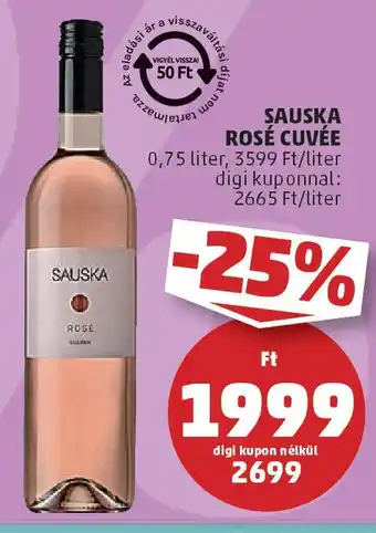 PENNY Sauska rosé cuvée ajánlat