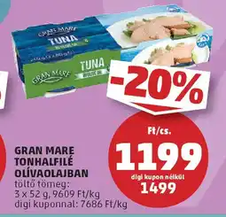 PENNY Gran mare tonhalfilé olívaolajban ajánlat