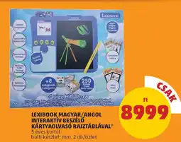 PENNY Lexibook magyar/angol interaktív beszélő kártyaolvasó rajztáblával ajánlat