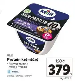Lidl Milli protein krémtúró ajánlat