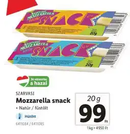 Lidl SZARVASI Mozzarella snack ajánlat