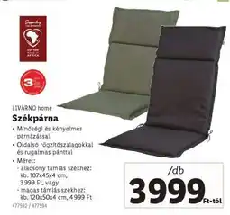 Lidl LIVARNO HOME Székpárna ajánlat