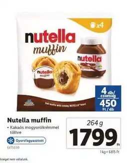 Lidl Nutella muffin ajánlat
