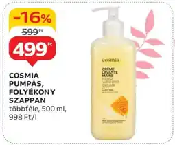 Auchan COSMIA Pumpás, Folyékony Szappan ajánlat