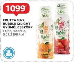 Auchan FRUTTA MAX BUBBLE12 LIGHT GYÜMÖLCSSZÖRP ajánlat