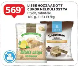 Auchan LISSE HOZZÁADOTT CUKOR NÉLKÜLI OSTYA ajánlat