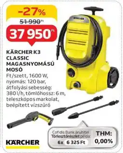 Auchan KÄRCHER K3 CLASSIC MAGASNYOMÁSÚ MOSÓ ajánlat