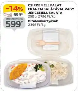 Auchan CSIRKEMELL FALAT FRANCIA SALÁTÁVAL VAGY JÉRCEMELL SALÁTA ajánlat