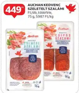 Auchan Auchan Kedvenc Szeletelt Szalámi ajánlat