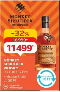 Auchan Monkey Shoulder Whisky ajánlat