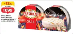 Auchan PRÉSIDENT NATÚR GRILL CAMEMBERT SAJT ajánlat