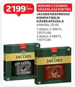Auchan Jacobs Nespresso Kompatibilis Kávékapszula ajánlat