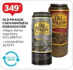Auchan Old Prague Cseh Minőségi Dobozos Sör ajánlat
